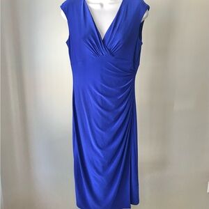 Ralph Lauren Blue Mock Wrap Dress Size 8